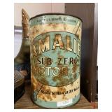 Amalie Subzero Motor Oil 5 Quart Vintage Tin Full