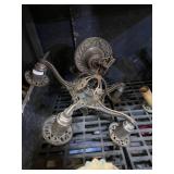 Vintage Metal Chandelier Light Fixture
