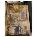 Glasses Including Yellow Depression Glass Creamer