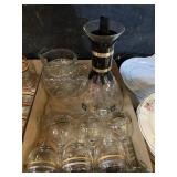 Black And Gold Serving Glass Set