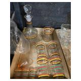 Anchor Hocking Fiesta Banded Ring Decanter And