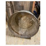 Large Wooden Basket Tub