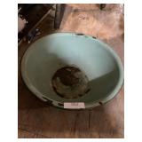 Green Enamel Bowl