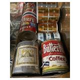 Metal Kitchen Tins Butternut Coffee And Folgers