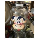 Painted Glass Cow Jar