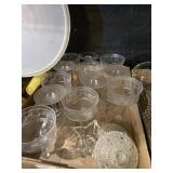 Stemmed Drinking Glasses Etched Pattern