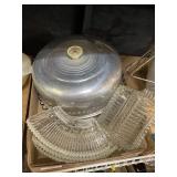 Serving Dishes Cake Platter Butter Dish Glass