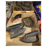 Vintage Metal Irons And Iron Trivet
