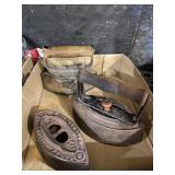 Vintage Metal Irons With Handles