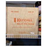 Kendall Milk Filters Cardboard Box