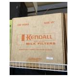 Kendall Milk Filters Cardboard Box