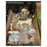 Miniature Knickknacks Decor Porcelain Dogs