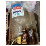 Advertising Vases And Glasses And Large Glass Jug
