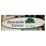 Large Metal Howards Grove Bank Sign