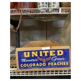 United Colorado Peaches Wooden Crate