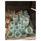 Green Blue Frosted Glasses