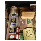 Vintage Tins Lotion Cologne And Other Wooden