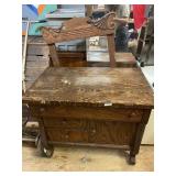 Wooden Dresser With Mirror Frame Missing Mirror
