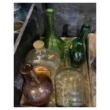 Vintage Glass Bottles Decanters Courvoisier