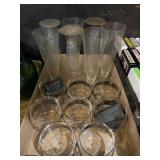 Glass Crystalware Drinking Glass Set