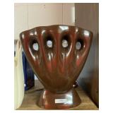 Red Wing Pottery Flower Vase Usa B1416 Brown 75