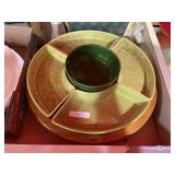 Green Chip And Dip Serving Dish