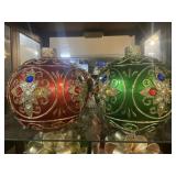 2 large Christmas Ornaments outside decoration