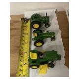 John Deere Miniature Metal Tractors And Lawnmower