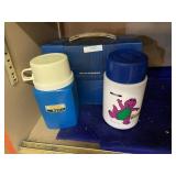 Aladdin Thermos And Barney Thermos With Lunch