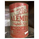 Alemite Motor Oil Metal Can