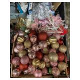 Pink Silver Red Christmas Ornaments And Pink Pony
