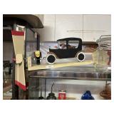 Automobile Person Whirligig Wooden