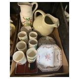 Ceramic Picture And Cup Set With Plates