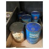 Kendall Motor Oil And Sears Motor Oil Tins Full