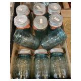Glass Bowl Canning Jars With Lids Green