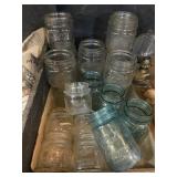 Glass Bowl And Other Canning Jars Some Green