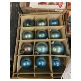 Teal Shiny Brite Christmas Ornaments