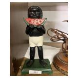 Black Person Watermelon Cast Iron Display Stand