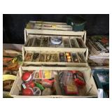 Fishing Tackle Box With Crank Beats Lures