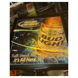 Bud Light Plastic Lighted Sign