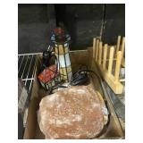 Stained Glass Lighthouse And Himalayan Salt Lamps