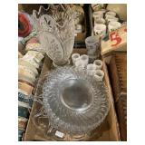 Glass Plates Shot Glasses And Lead Crystal Vase