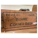 Bovril Corned Beef Wooden Crate