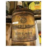 Independent Grease O&G Vintage Metal Pail With