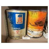 Harley Davidson Motorcycles Snowmobile Oil Tins