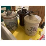 Kaukauna Club And Other Stoneware Cheese Crocs
