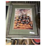 Green Bay Packers Print With Wooden Frame