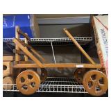 Wooden Wagon Planter Holder