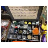 assorted items in storage case
