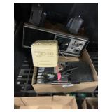 cassette player, clock, radio